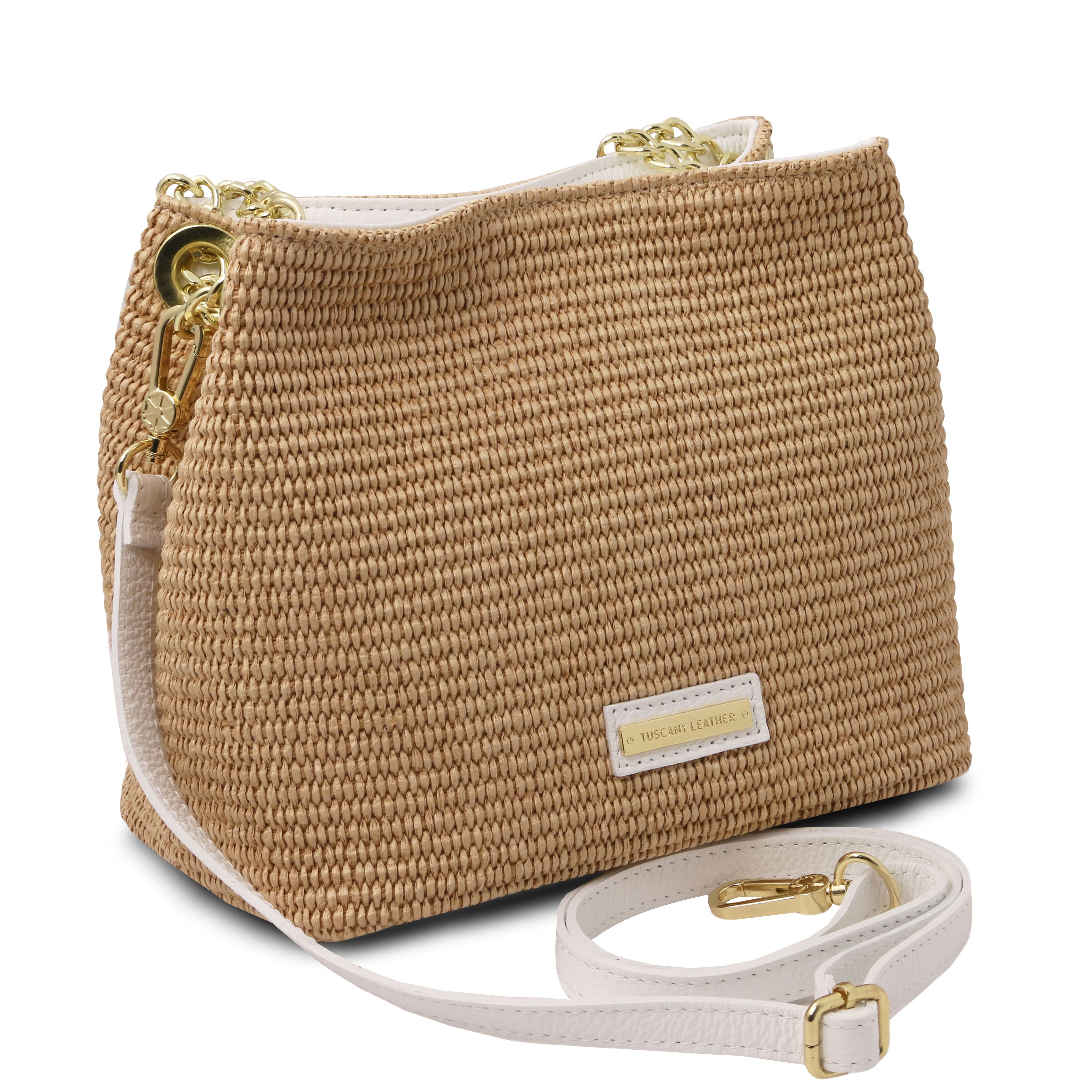 Bucketbag med halmeffekt