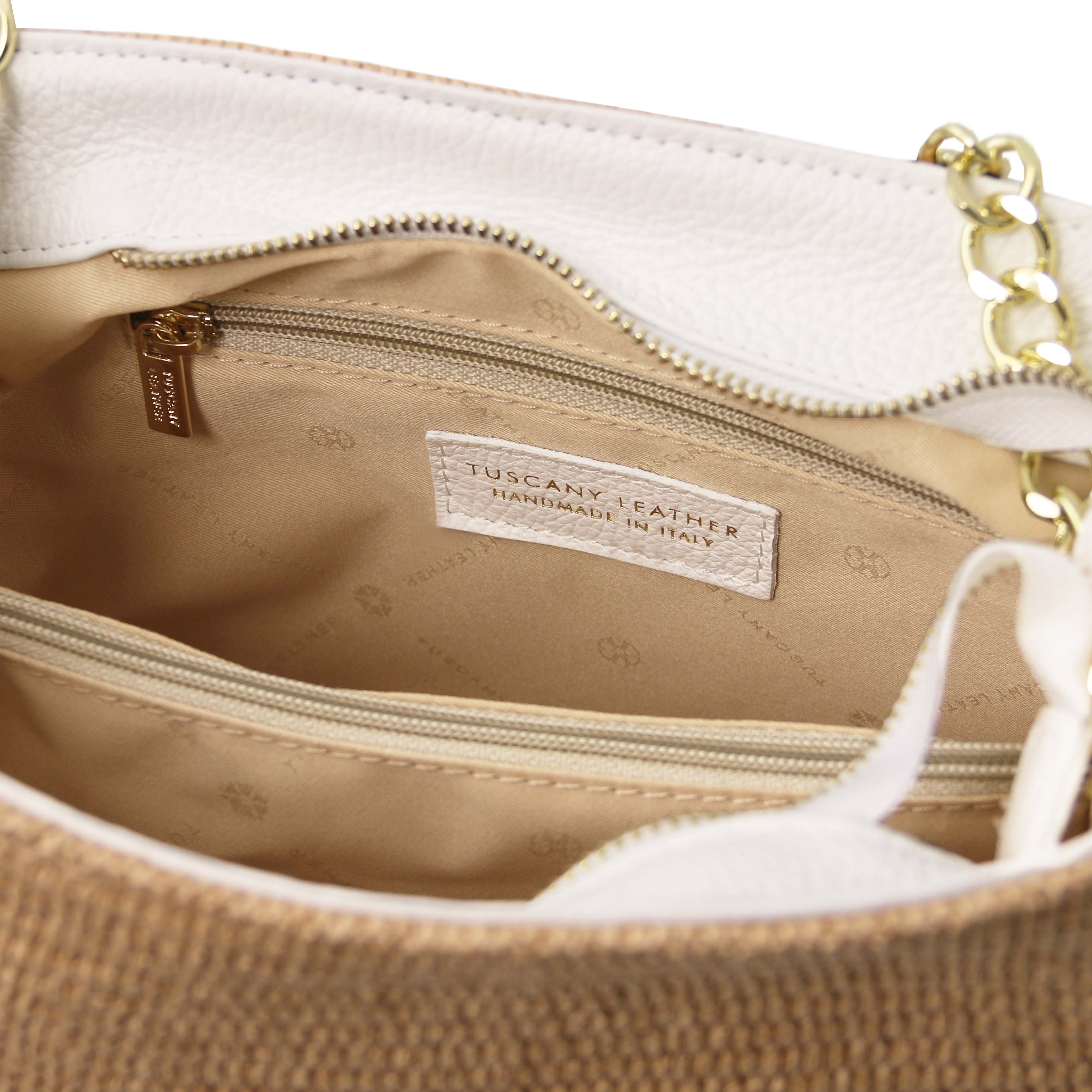 Bucketbag med halmeffekt