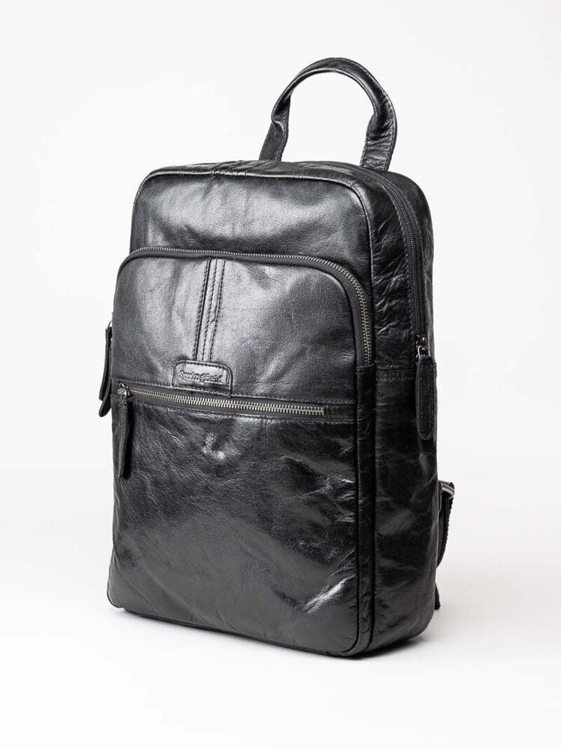 Snygg Vadderad ryggsäck i Mjukt Skinn