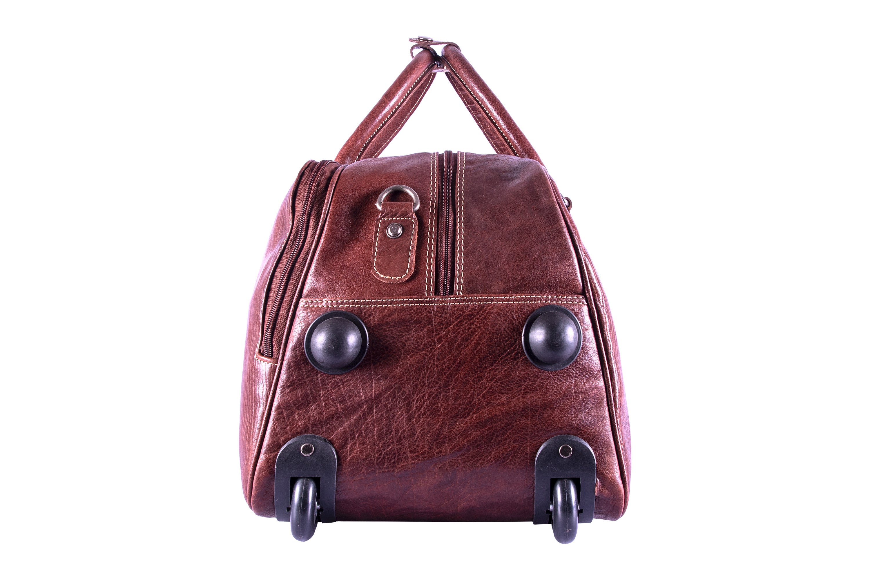 Resväska Weekendväska Trolley Rom i Skinn - NewBag4you