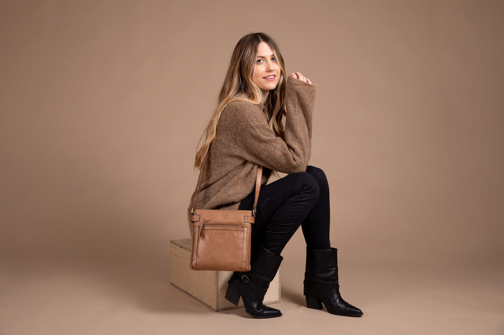 Mångsidig handväska i Skinn