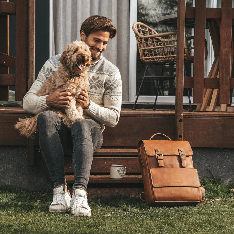 Malta Ryggsäck i Skinn med Datorfack 15" - NewBag4you