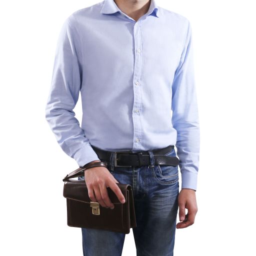 Handledsväska i läder - NewBag4you