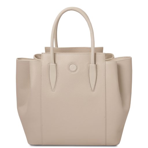 Tulipan -Shopping / Läderhandväska