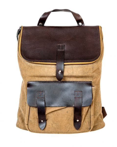 Ryggsäck Canvas och Läder Vintage - NewBag4you