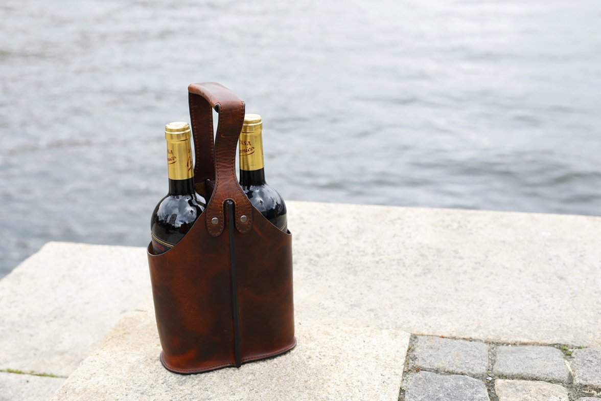 Buteljväska Dubbel Cab Köket Äkta Skinn - NewBag4you