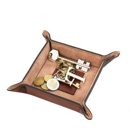 Exklusiv skål i läder Liten storlek - NewBag4you