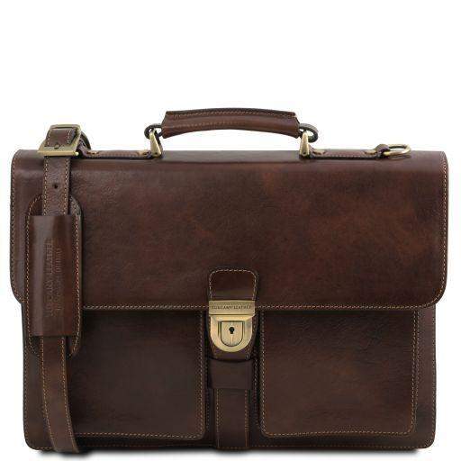 Assisi - Portfölj i läder med 3 fack - NewBag4you
