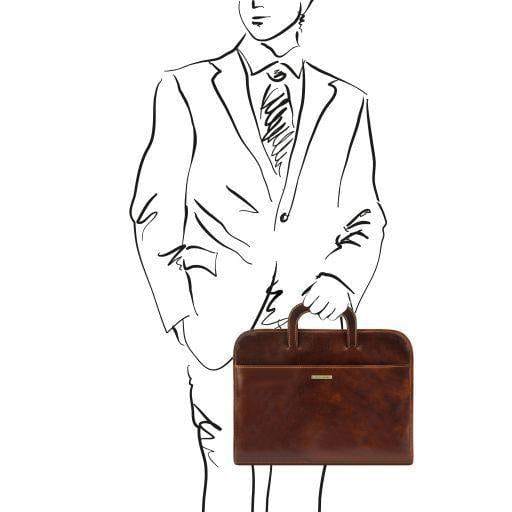Sorrento - Datorväska Portfölj i Läder - NewBag4you