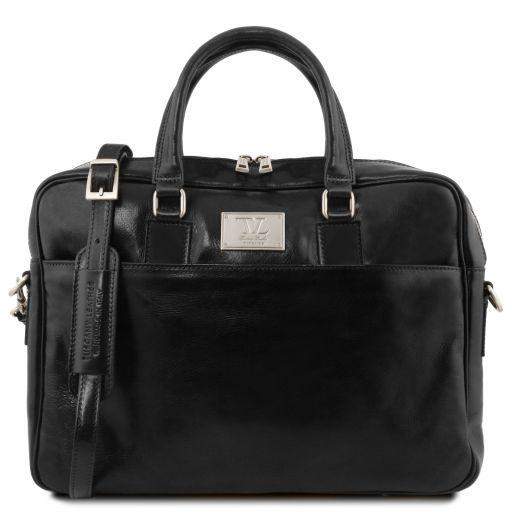Urbino - Läderportfölj Datorväska med framficka - NewBag4you