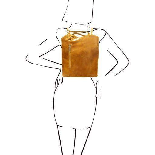 Patty - Handväska / Ryggsäck i läder - NewBag4you