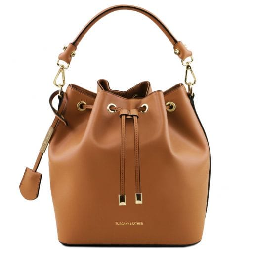Viktoria - Bucketväska i läder - NewBag4you