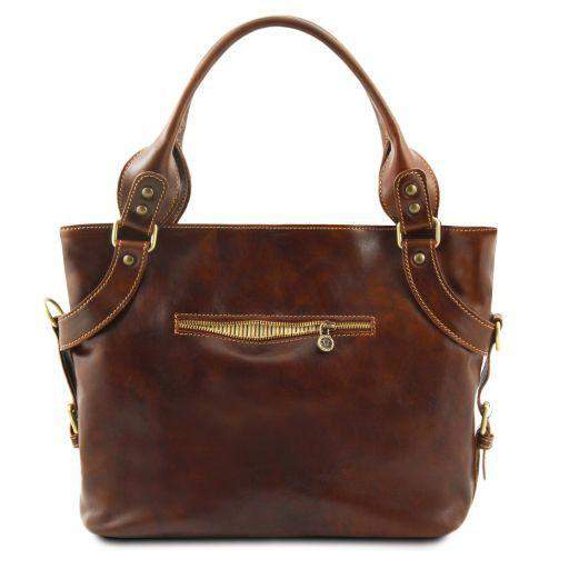 Ilenia - Axelväska Shoppingväska i läder - NewBag4you