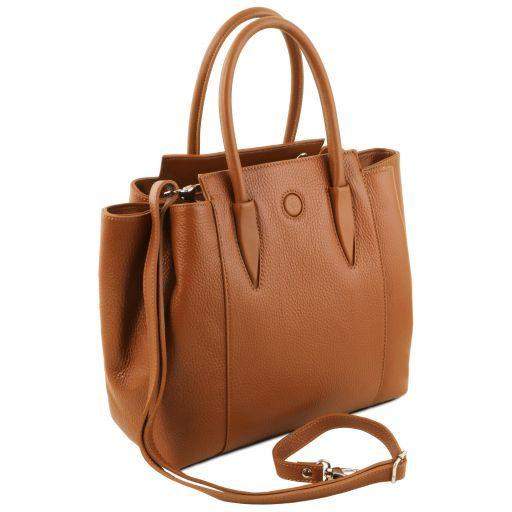 Tulipan -Shopping / Läderhandväska - NewBag4you