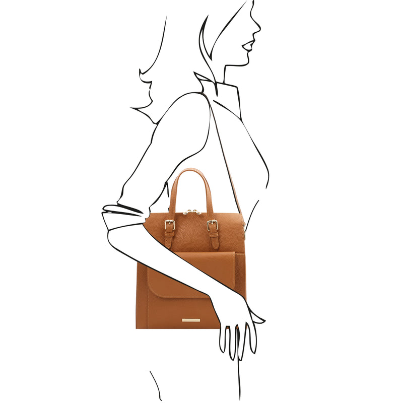 TL Ryggsäck / Handväska i läder för kvinnor