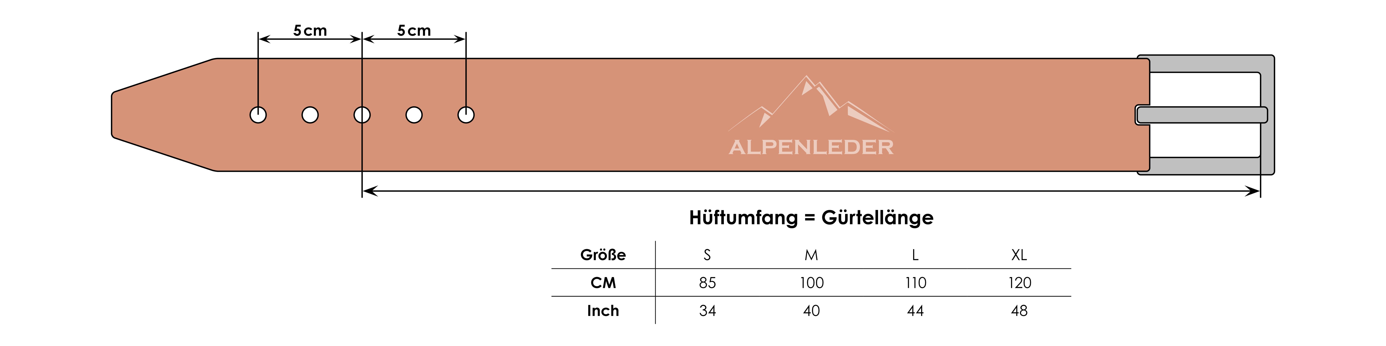 Skärp Alpen  i Läder - NewBag4you