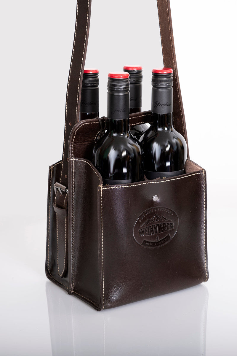 Alpenleder Buteljväska WEINVIERER