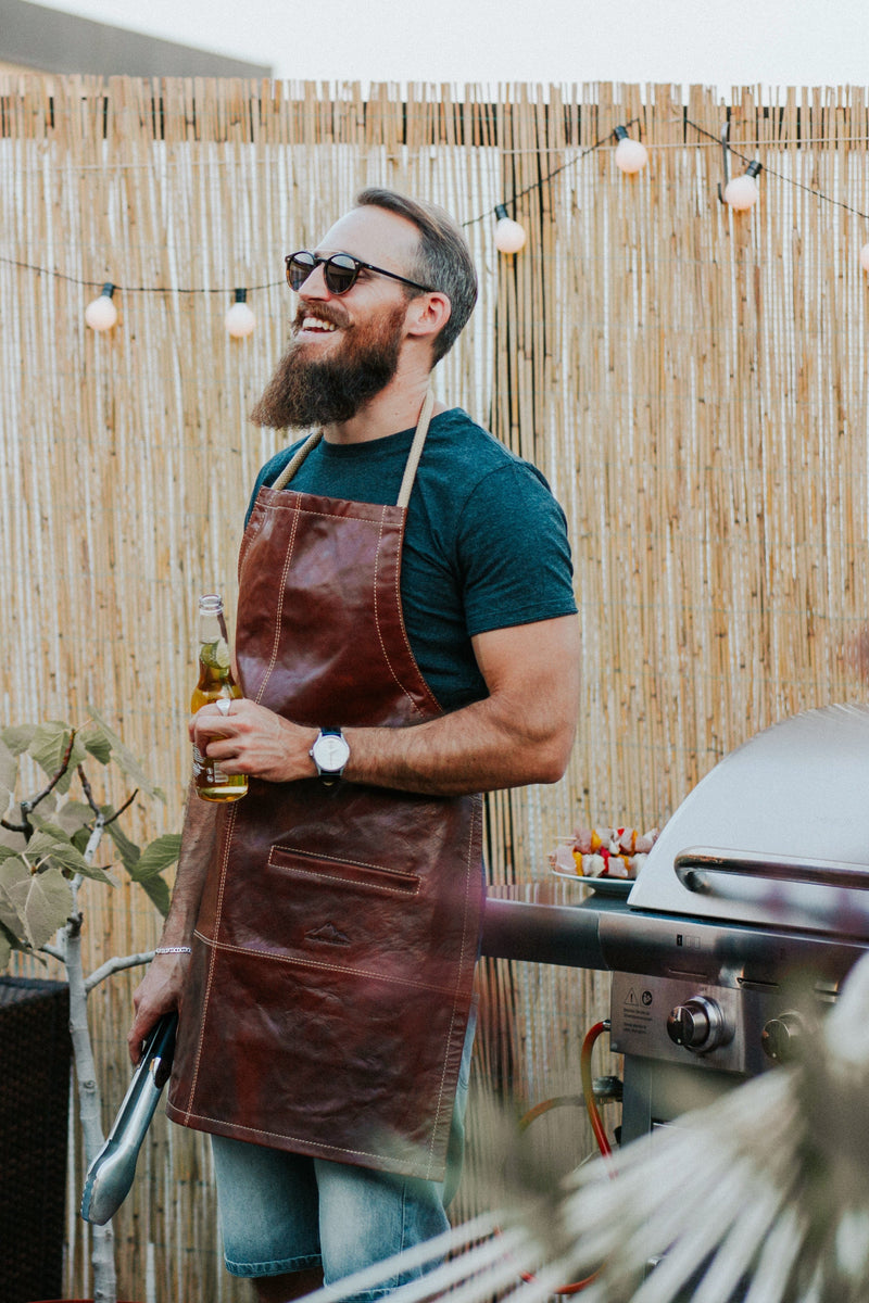 Alpenleder Förkläden BBQ Förkläde Sparkling i Läder