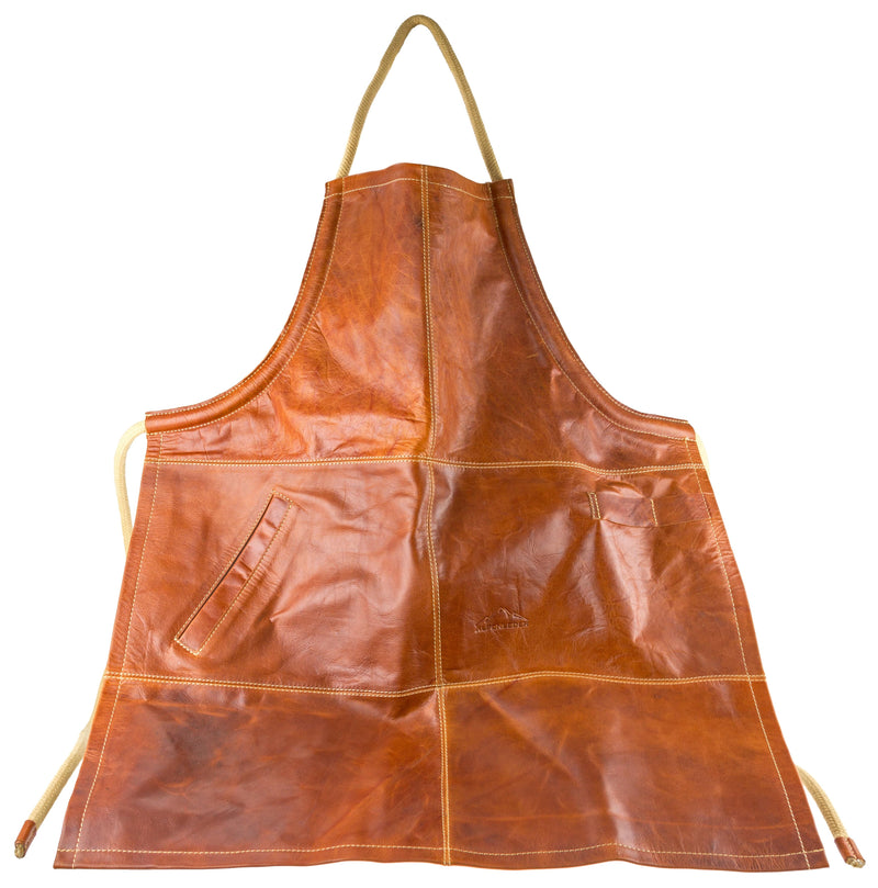 Alpenleder Förkläden Cognac BBQ Förkläde Sparkling i Läder