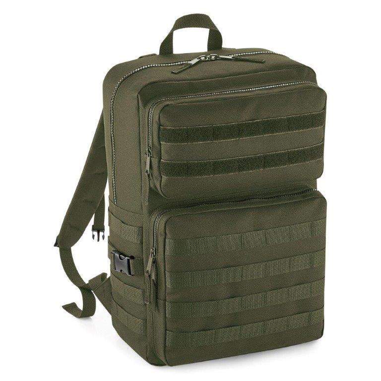 BagBase Backpacks Militärgrön / 30 x 45 x 22 cm MOLLE Tactical 25L Ryggsäck
