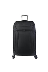 a piece of luggage sitting on top of a white surface 