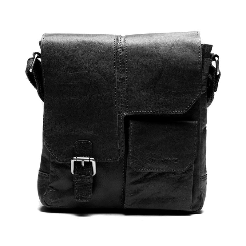 NYPD Leather handbags Svart Handväska med Mobilfack i Skinn