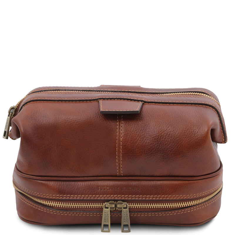 Tuscany Leather Brun JACOB TL Toalettväska / Necessär i läder
