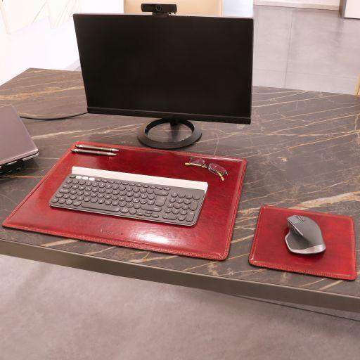 Office Set - Skrivbordsmatta och musmatta av läder - NewBag4you