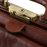 Tuscany Leather Businessbags GIOTTO Dubbelbottnad Exklusiv Doktorsväska i läder