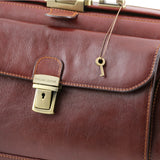 Tuscany Leather Businessbags GIOTTO Dubbelbottnad Exklusiv Doktorsväska i läder