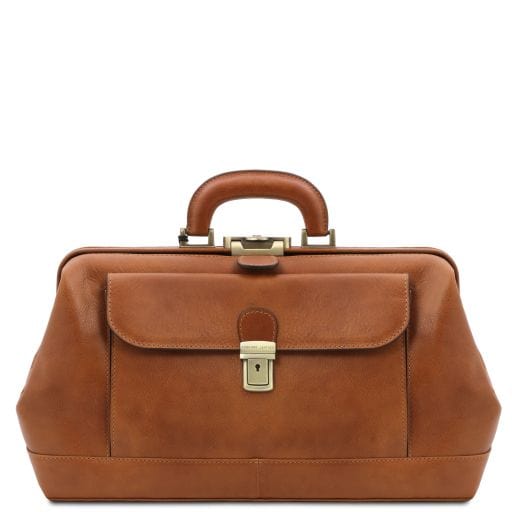 Tuscany Leather Businessbags Naturbrun BERNINI TL Exklusiv doktorsväska i läder