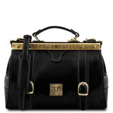 Monalisa - Läderväska Doctor gladstone med remmar fram - NewBag4you