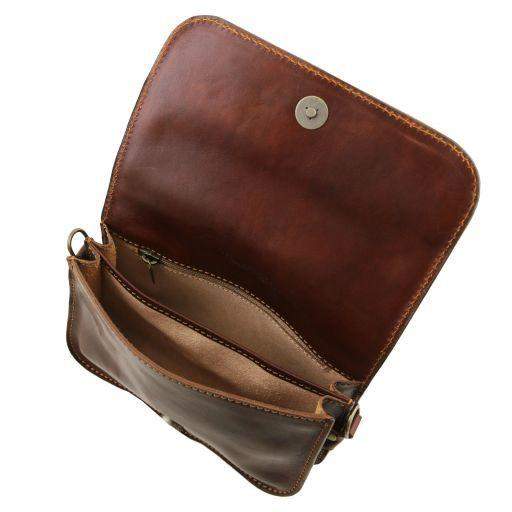 Carmen - Läder axelväska med lock - NewBag4you