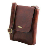 John - Crossbody-väska i läder för män med dragkedja fram - NewBag4you