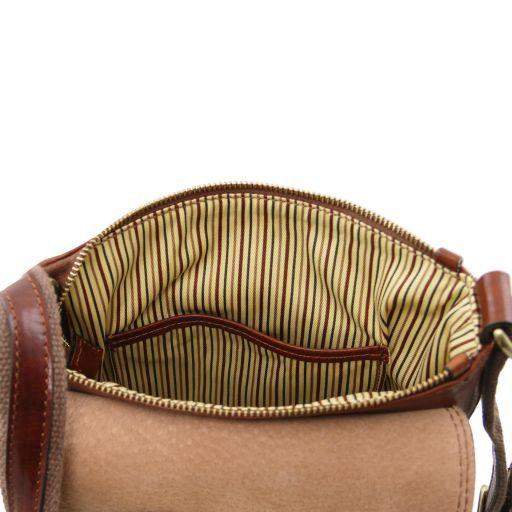 John - Crossbody-väska i läder för män med dragkedja fram - NewBag4you