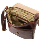 John - Crossbody-väska i läder för män med dragkedja fram - NewBag4you
