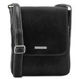 John - Crossbody-väska i läder för män med dragkedja fram - NewBag4you