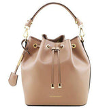 Tuscany Leather Leather handbags Champagne Viktoria - Bucketväska i läder