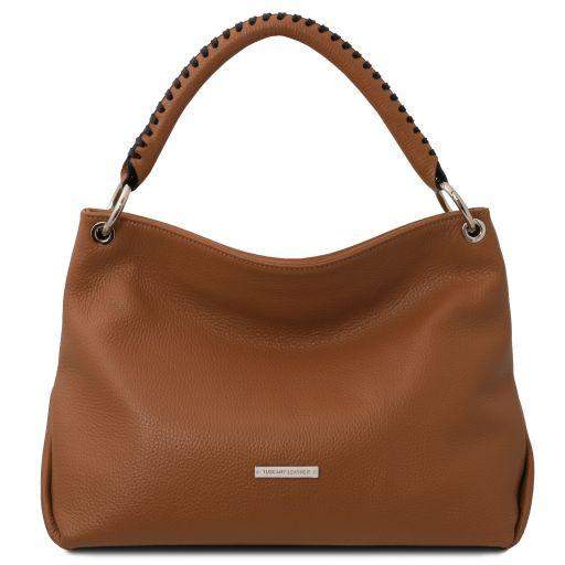 Handväska i mjukt läder-axelväska,handväska,shoppingväska,women,Women_Leather handbags,Women_Leather shoulder bags