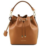 Tuscany Leather Leather handbags Cognac Viktoria - Bucketväska i läder