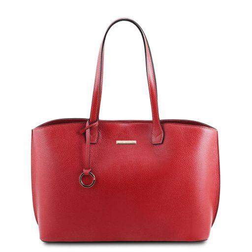 Tuscany Leather Leather handbags Läppstift Röd TL Bag - Shoppingväska i läder