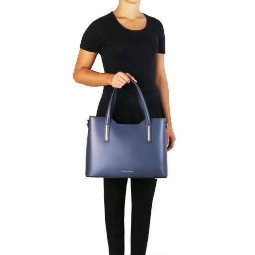 Olimpia - Läder Tote stor storlek - NewBag4you