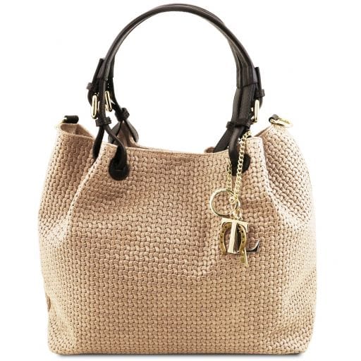Tuscany Leather Leather handbags TL Key Luck - Vävd shoppingväska i läder