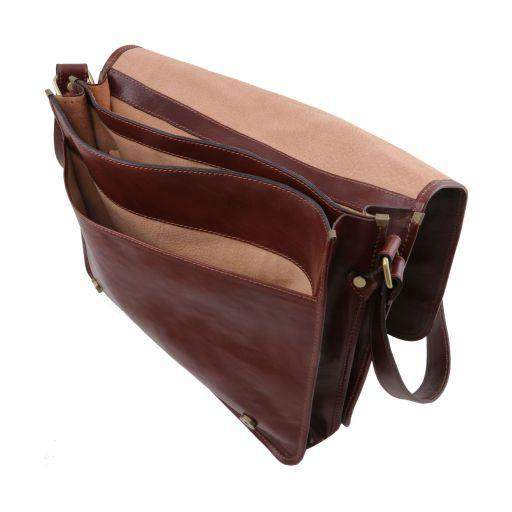 TL Messenger - Axelväska Med Två Fack - Stor-axelväska,handväska,Men,Men_Leather bags for men,messengerväska,utvald,women,Women_Leather handbags,Women_Leather shoulder bags