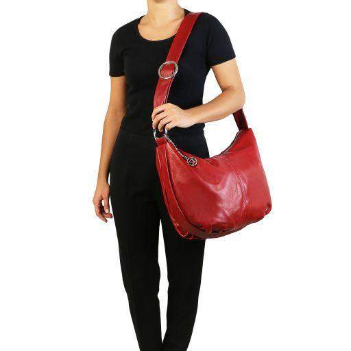 Yvette - Hobo-väska i mjukt läder - NewBag4you