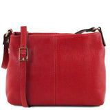 Tuscany Leather Leather shoulder bags Läppstift Röd TL Bag - Axelväska av mjukt läder