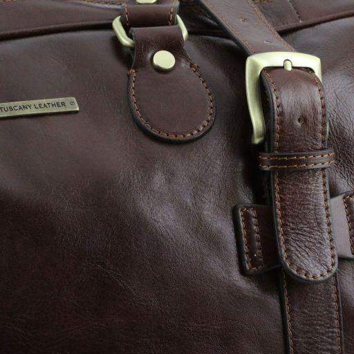 TL Voyager - Läderväska med remmar fram - Stor storlek - NewBag4you