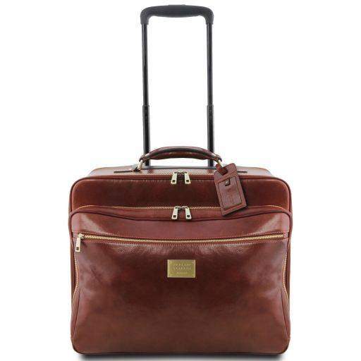 Varsavia - Pilotväska i läder med två hjul - NewBag4you