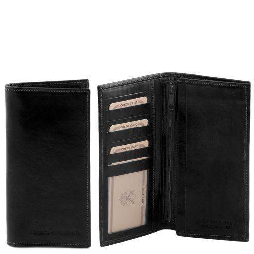 Exklusiv vertikal 2-faldig läderplånbok för män - NewBag4you