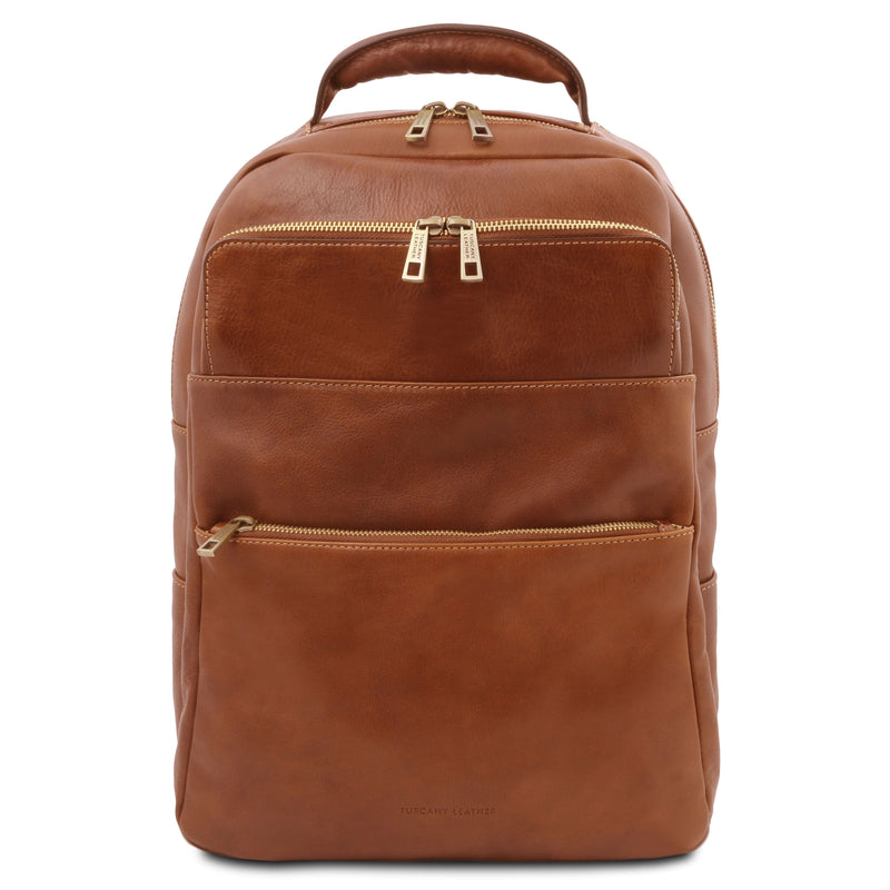 Tuscany Leather Naturbrun MELBOURNE TL Laptopryggsäck i läder